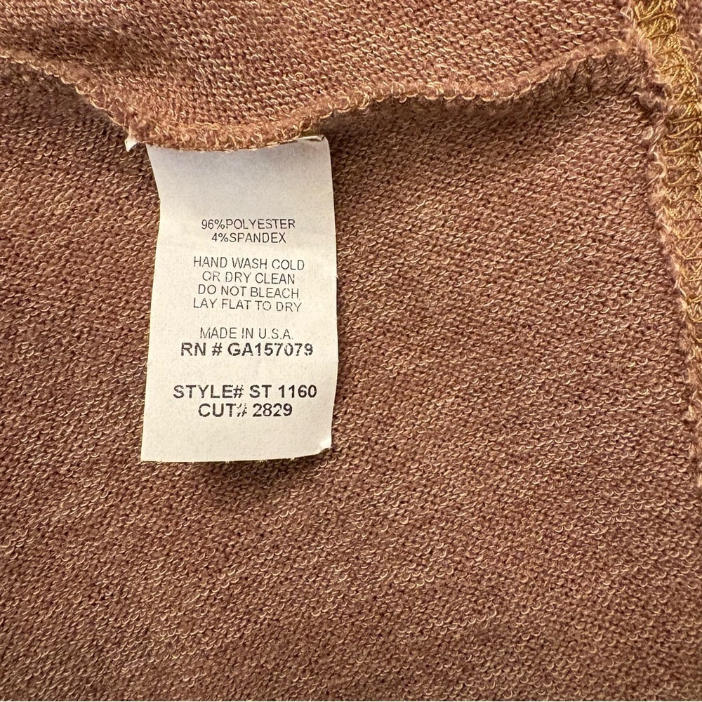 New Sweet Pea Women's Cowl Neck Sweater Poncho Tan Brown Made in USA​​ - Picture 5 of 5